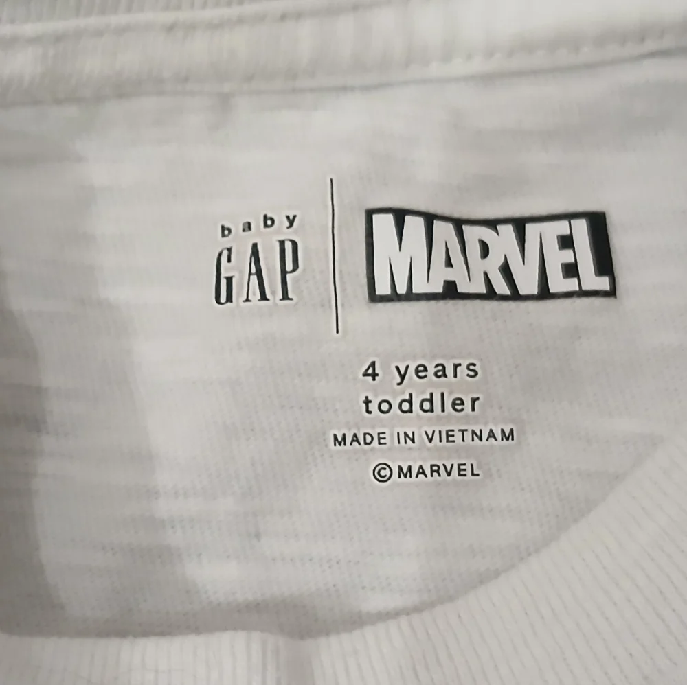 Marvel Super Heroes Baby Gap White Long Sleeved Top Size:4T
